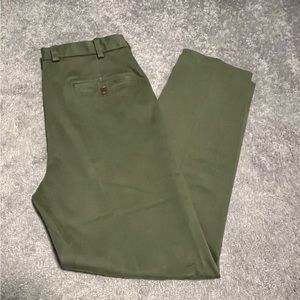 Brooks Brothers Clark fit, olive green mens pants.